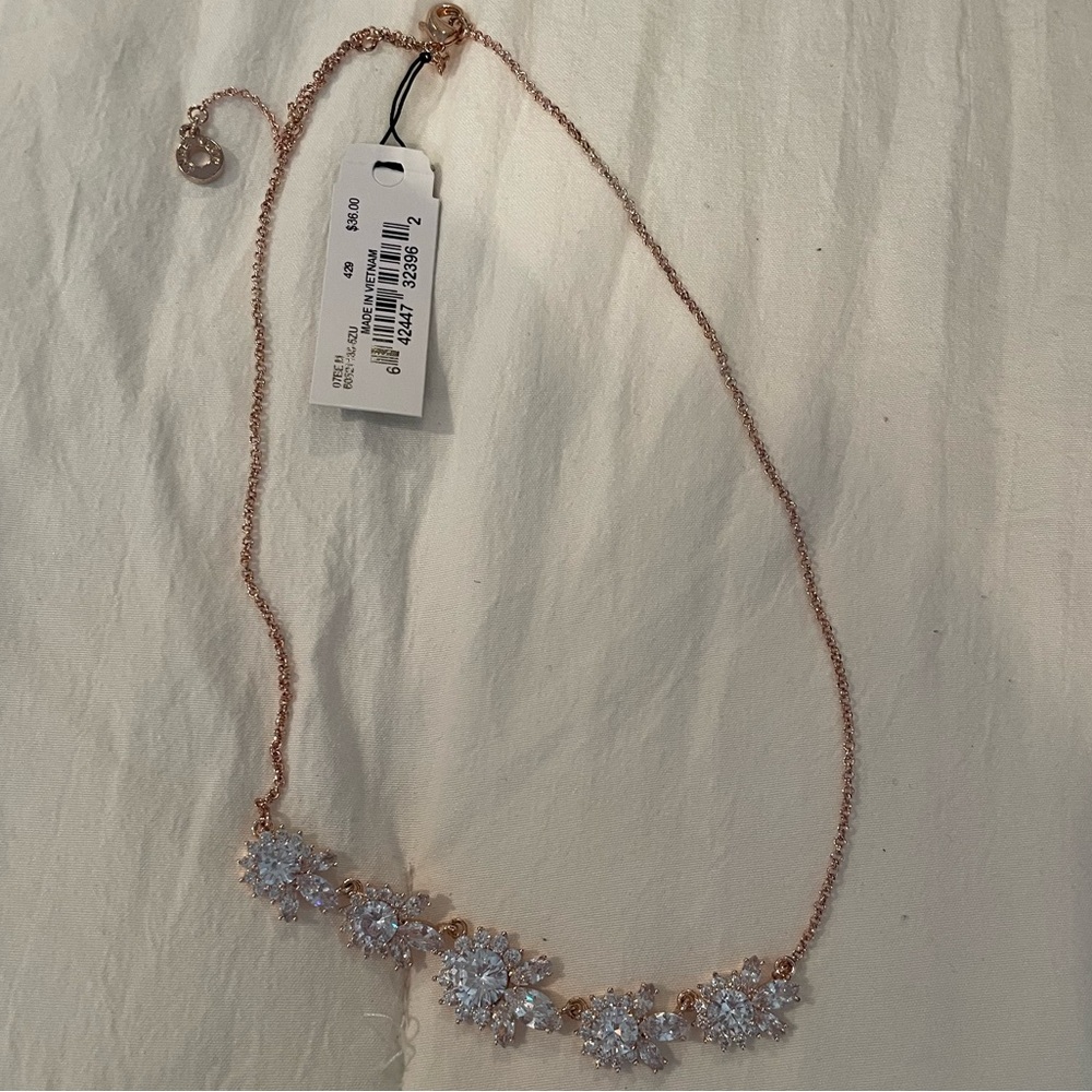 Anne AK Klein Gold-Tone Floral Statement Necklace